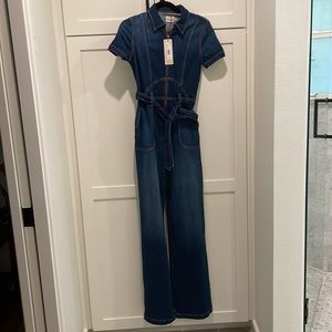 Alice and Olivia Denim Jumpsuit NWT Size 26